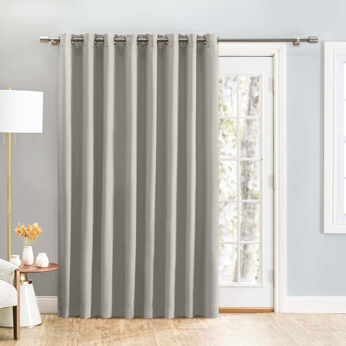Tacoma Double Black Out Grommet Patio Panel w/Wand