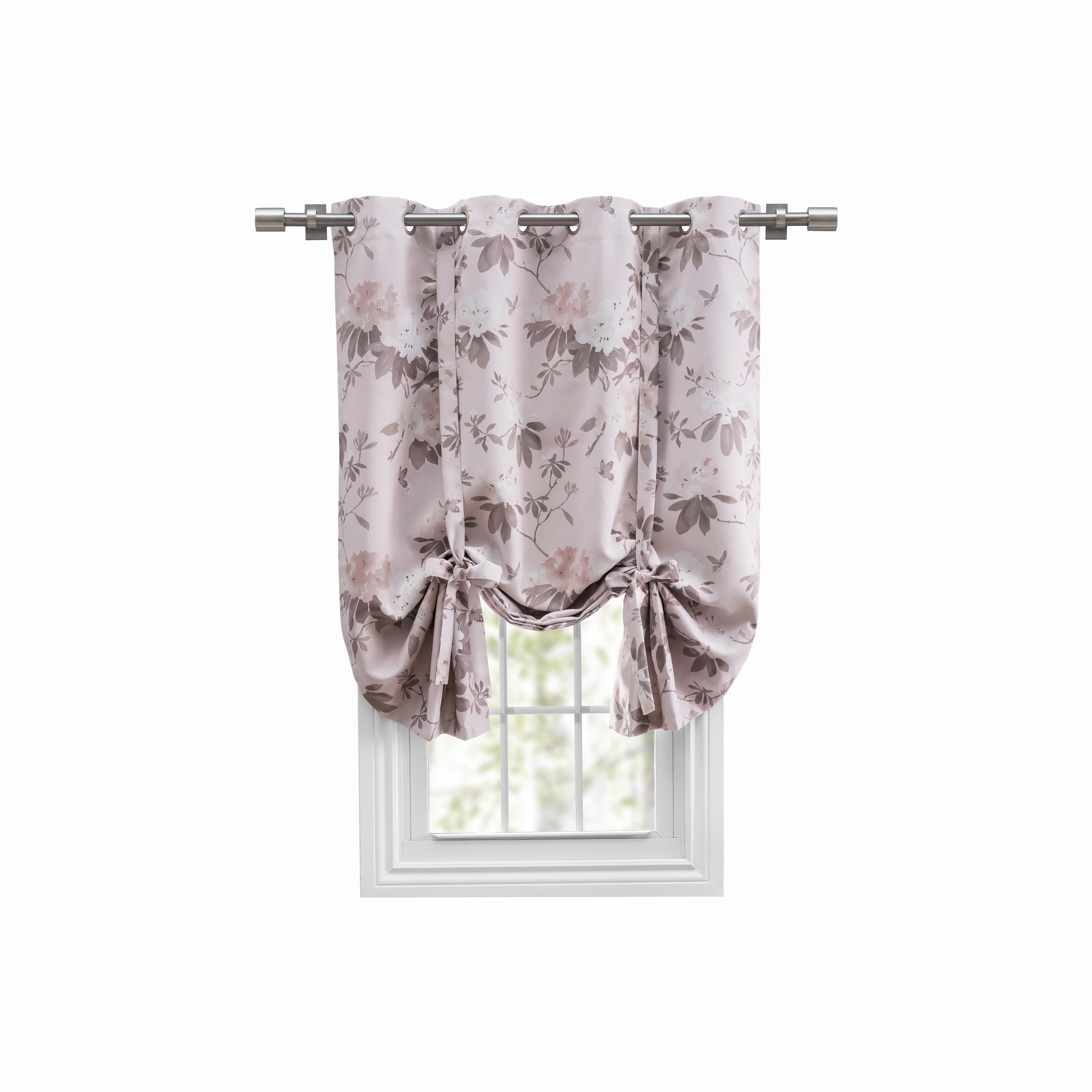 Mystic Garden Floral Blackout Grommet Tie-Up Panel