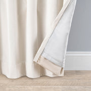 Velvet Rod Pocket w/Back Tabs Tie-Up Panel w/Backout Lining