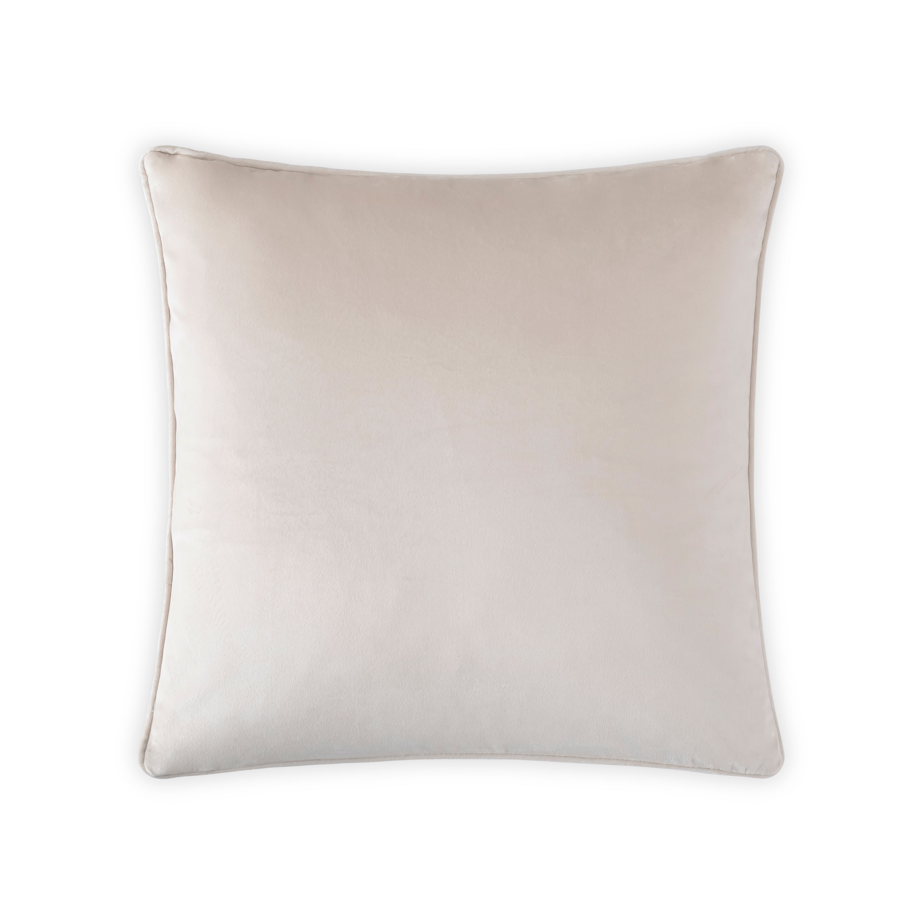 Velvet Pillow w/Piping , Premium Feather Filled & Zipper