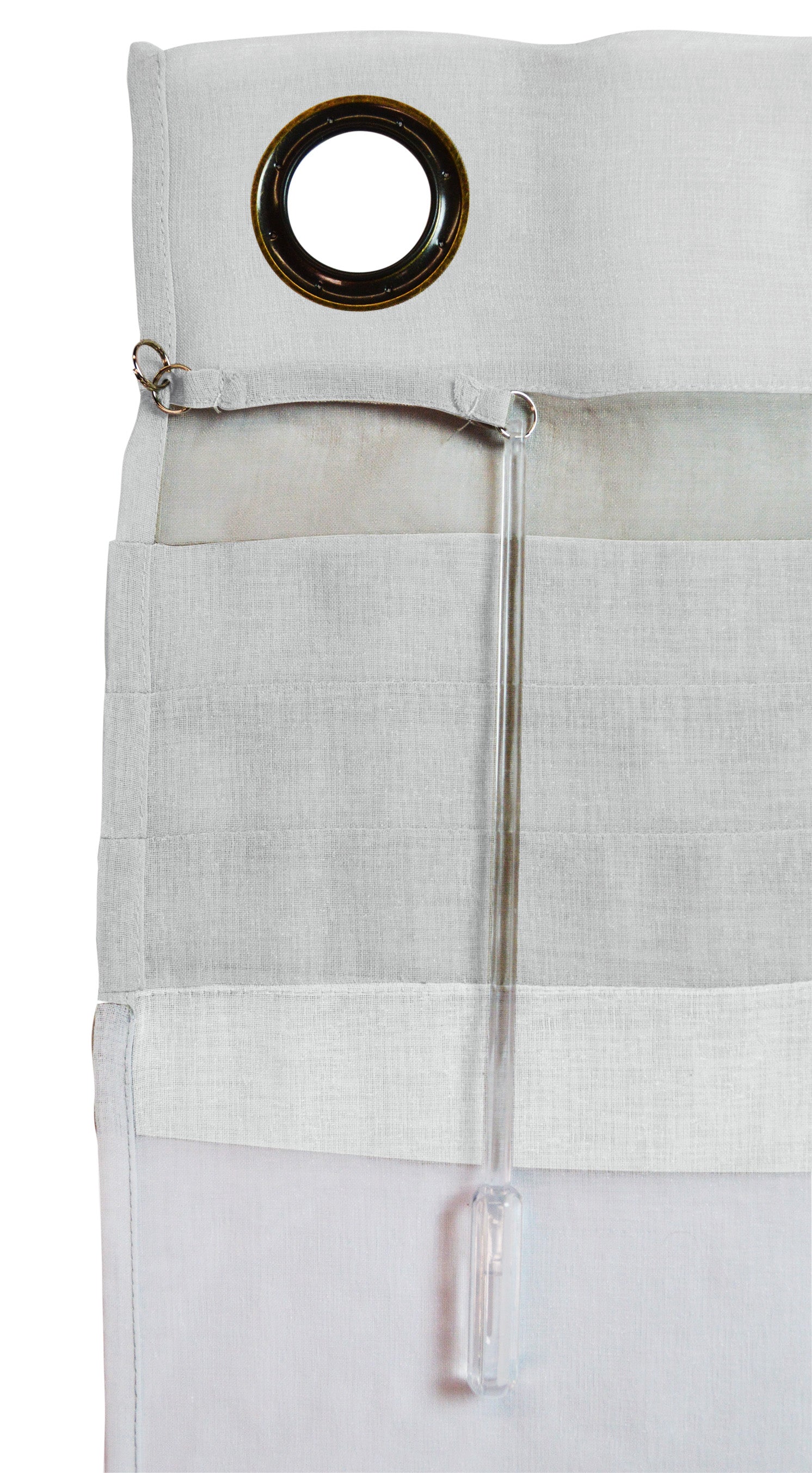 Geneva Pleated Grommet Patio Panel w/Wand