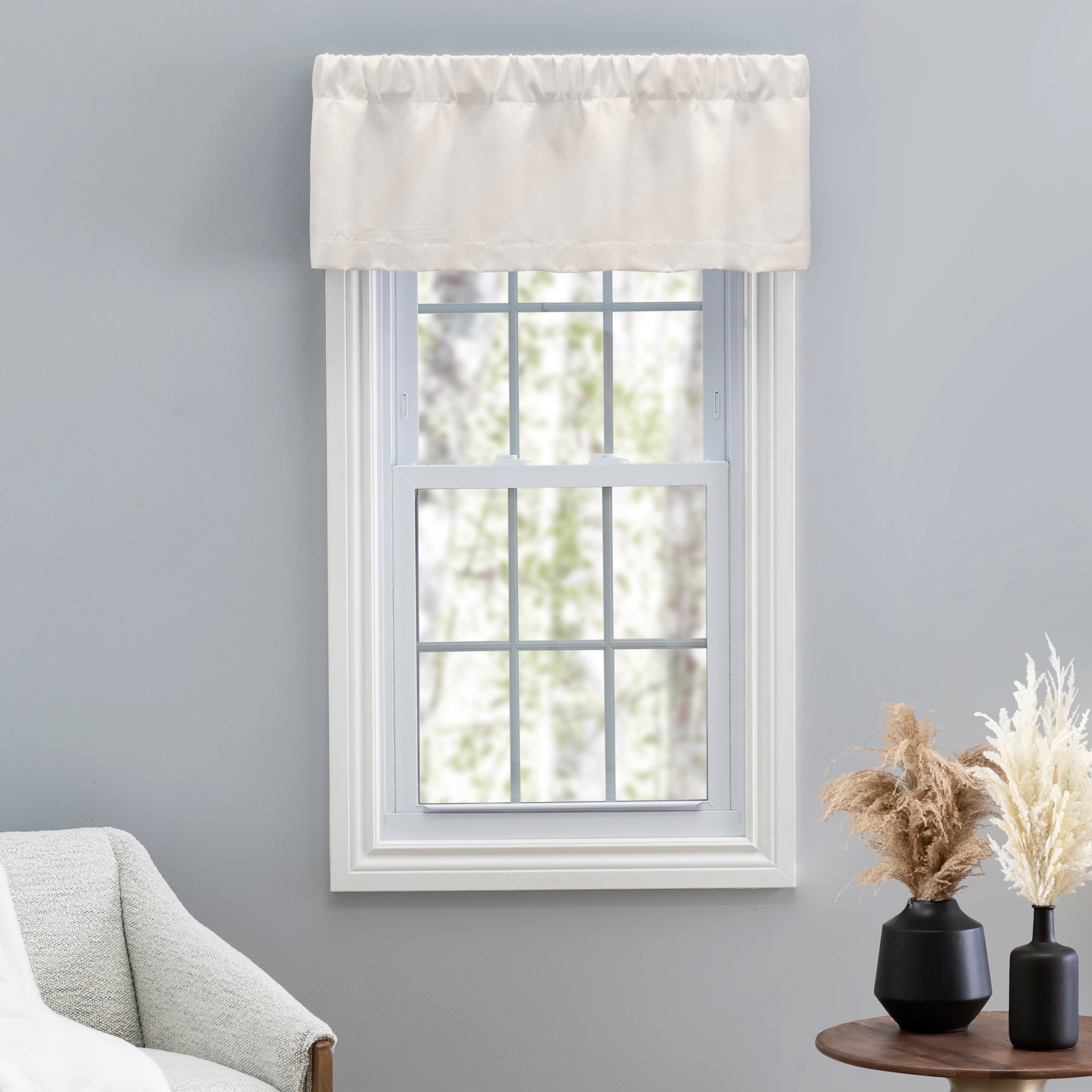 Grasscloth Lined Valance w/3" Rod Pocket