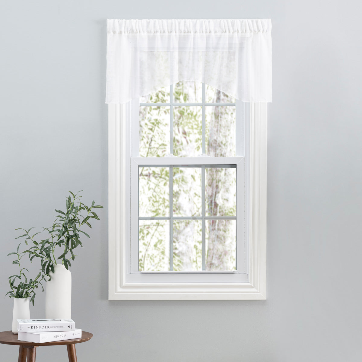 Shannon Sheer Linen Crescent Valance