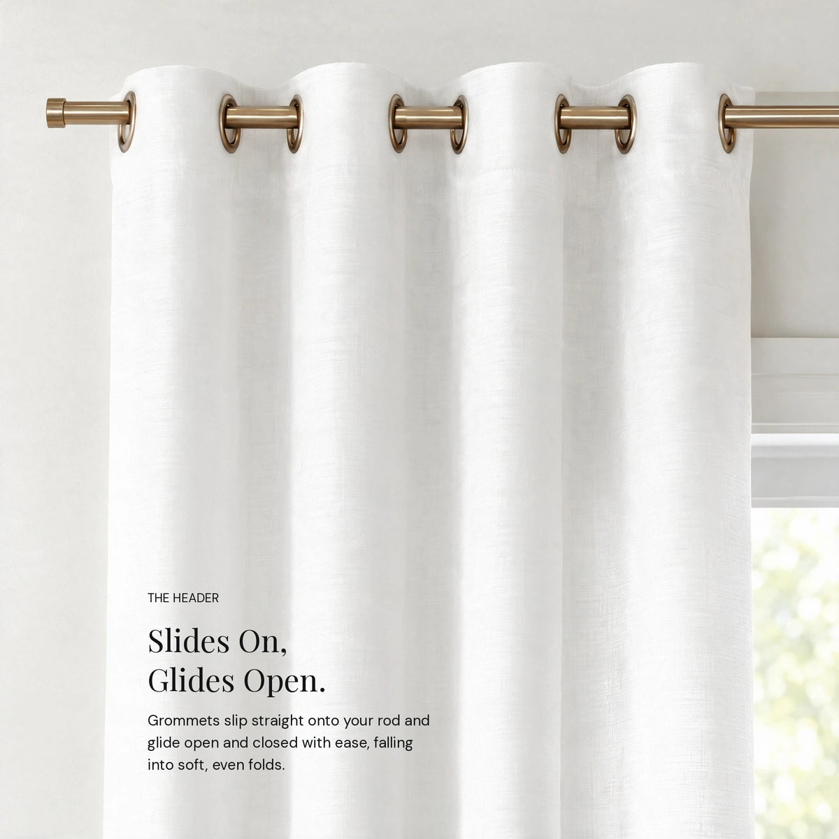 Grasscloth Lined Grommet Panel w/Wand