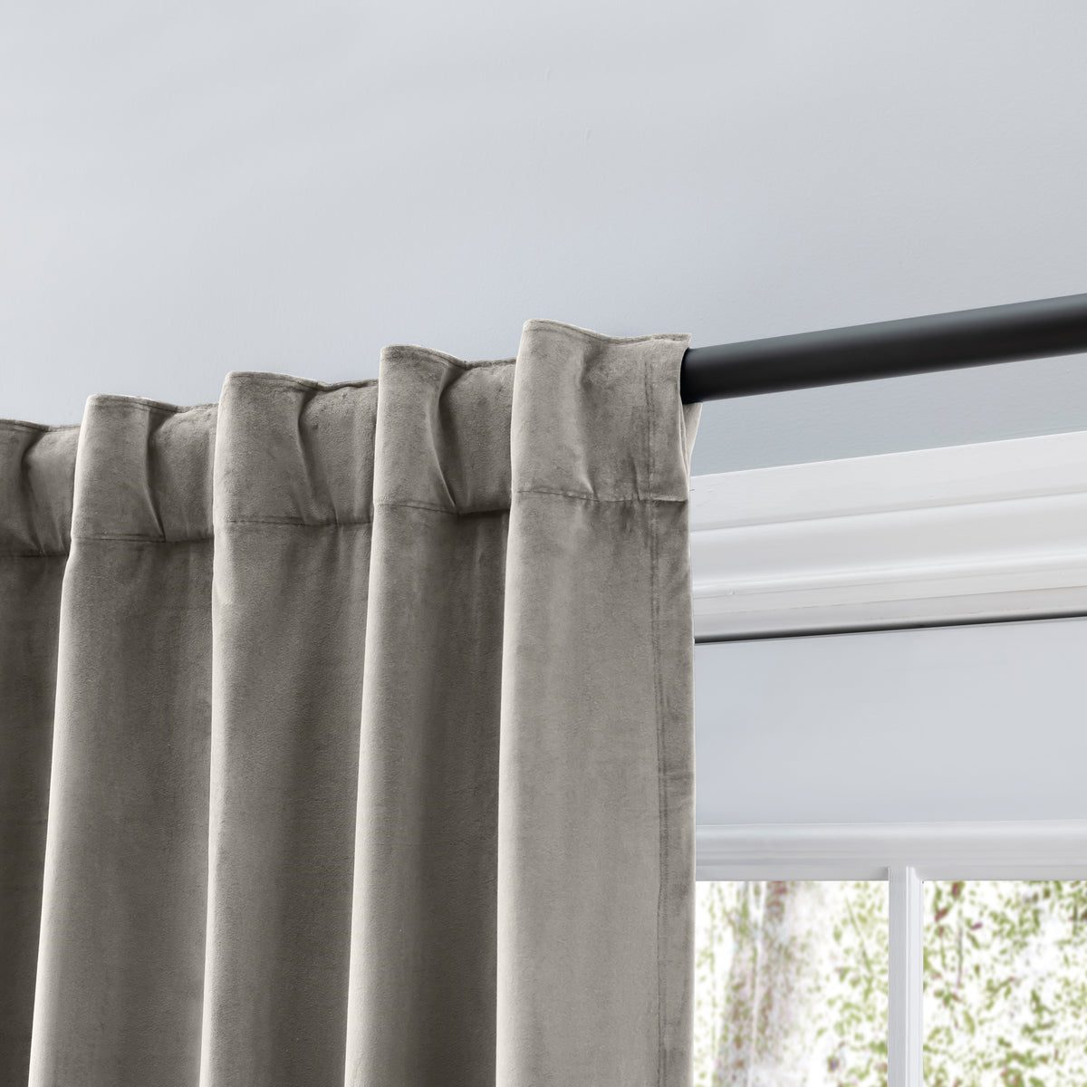 Velvet Rod Pocket w/Back Tabs Patio Panel w/Blackout Lining