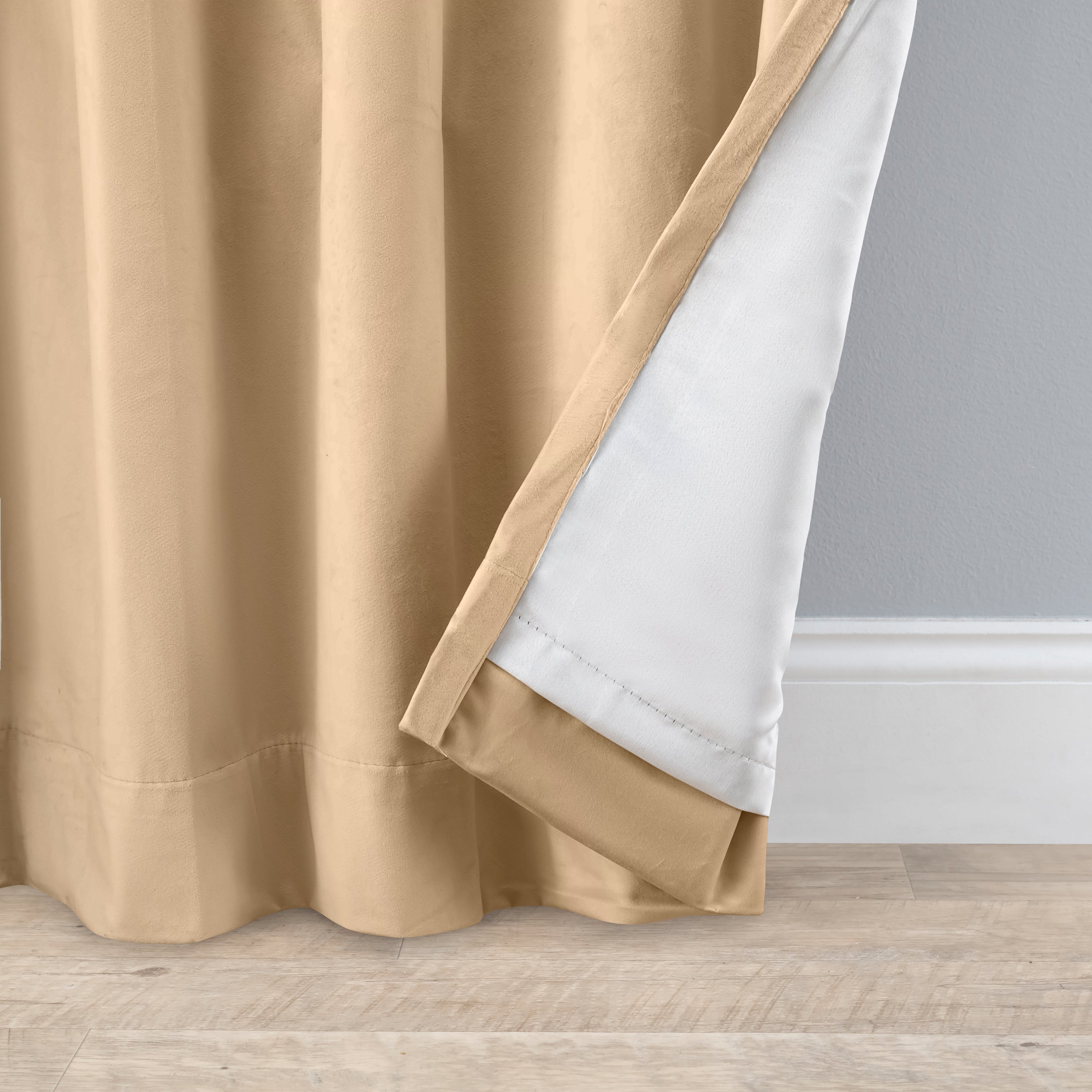 Velvet Rod Pocket w/Back Tabs Scalloped Valance w/Backout Lining