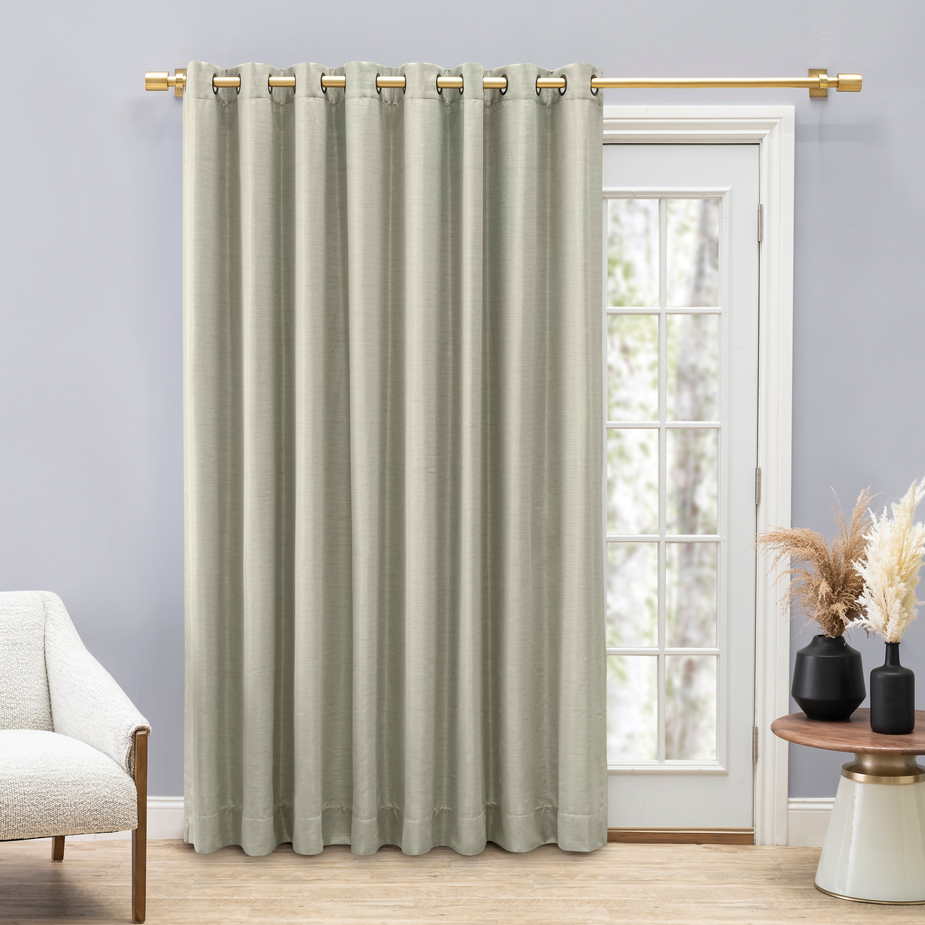 Ricardo Grasscloth Lined Patio Panel - Thumbnail 3