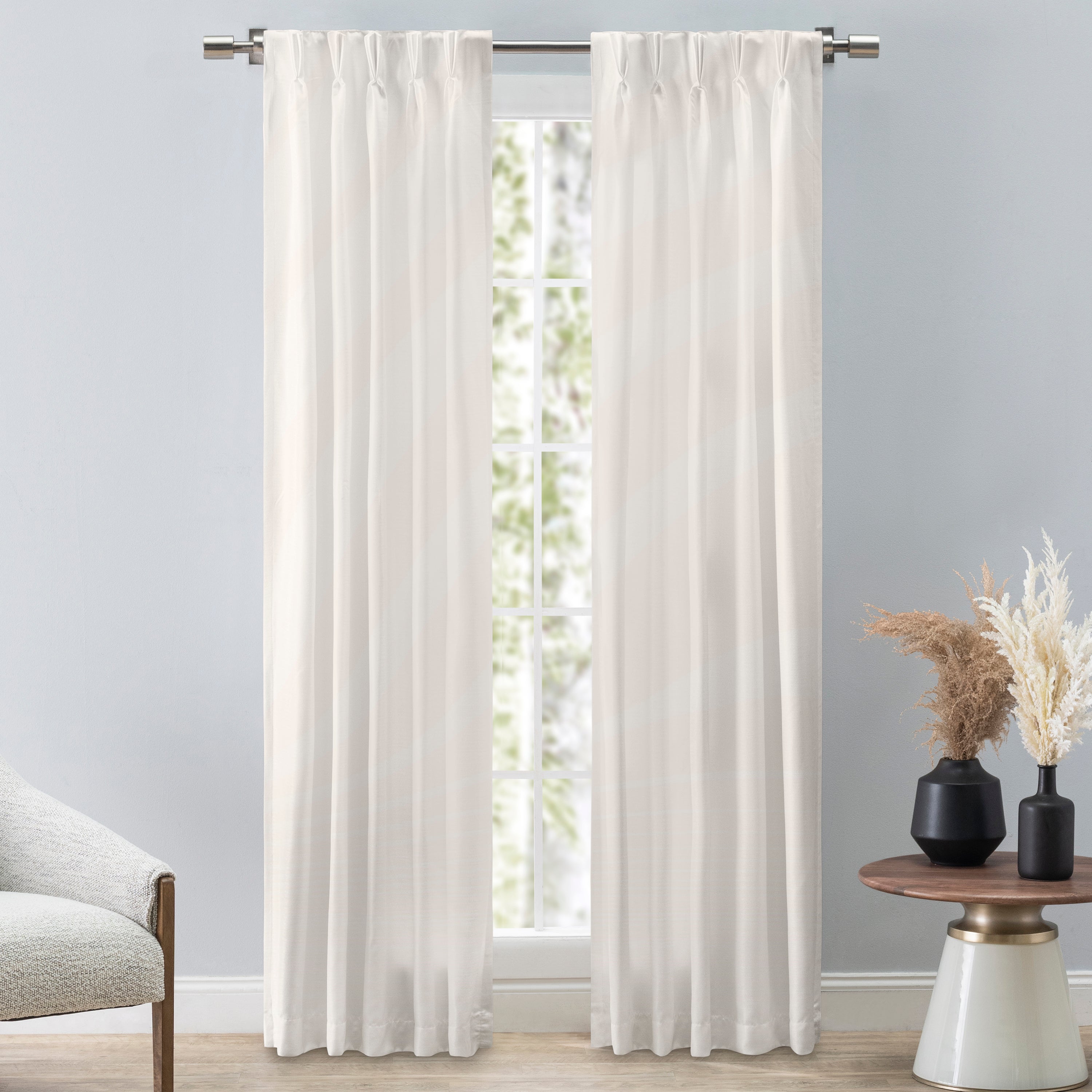 Grasscloth 2/Way Pinch Pleated w/Back Tabs Pair – Ricardo