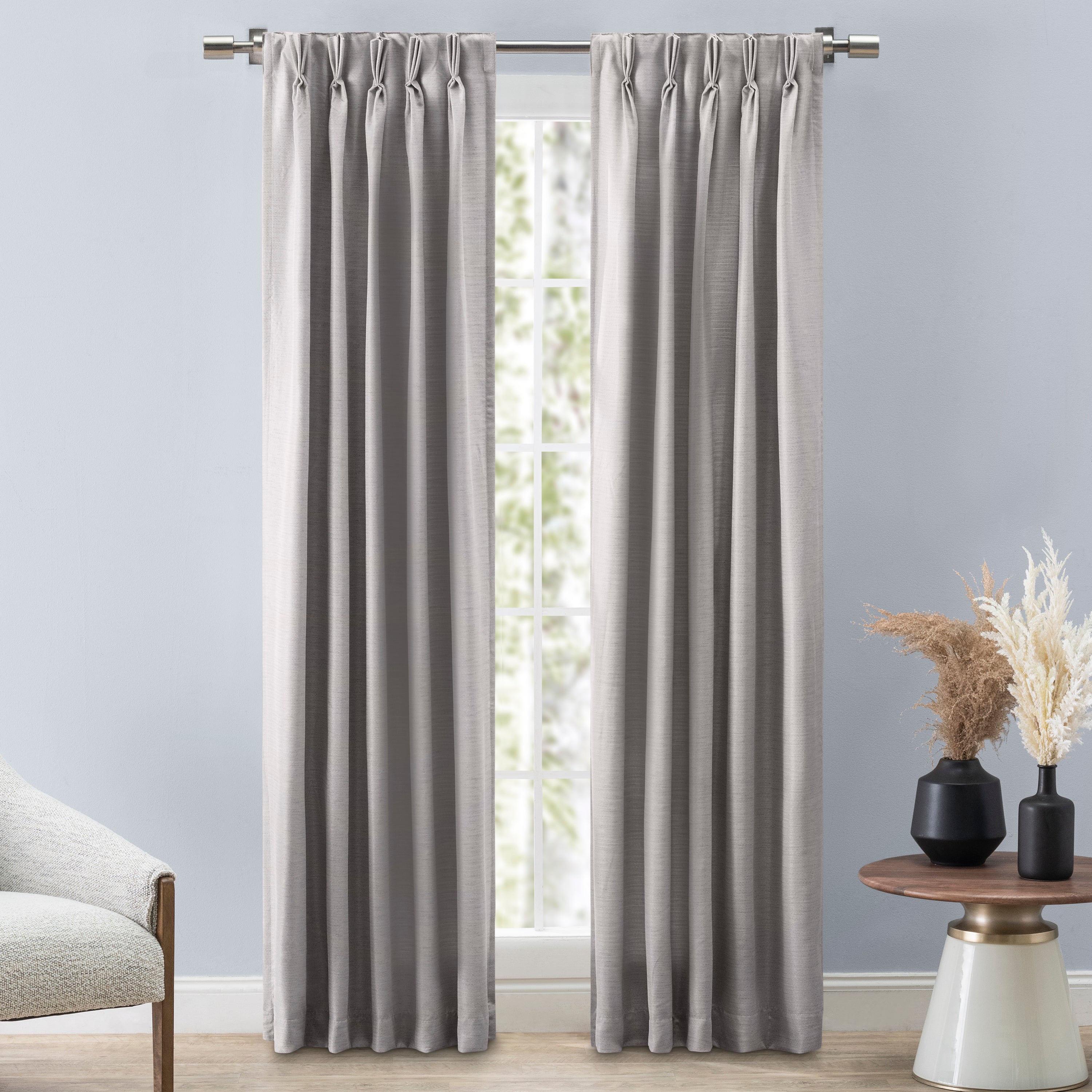 Grasscloth 2/Way Pinch Pleated w/Back Tabs Pair – Ricardo