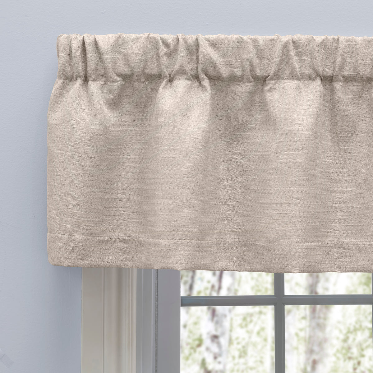 Grasscloth Lined Valance w/3" Rod Pocket