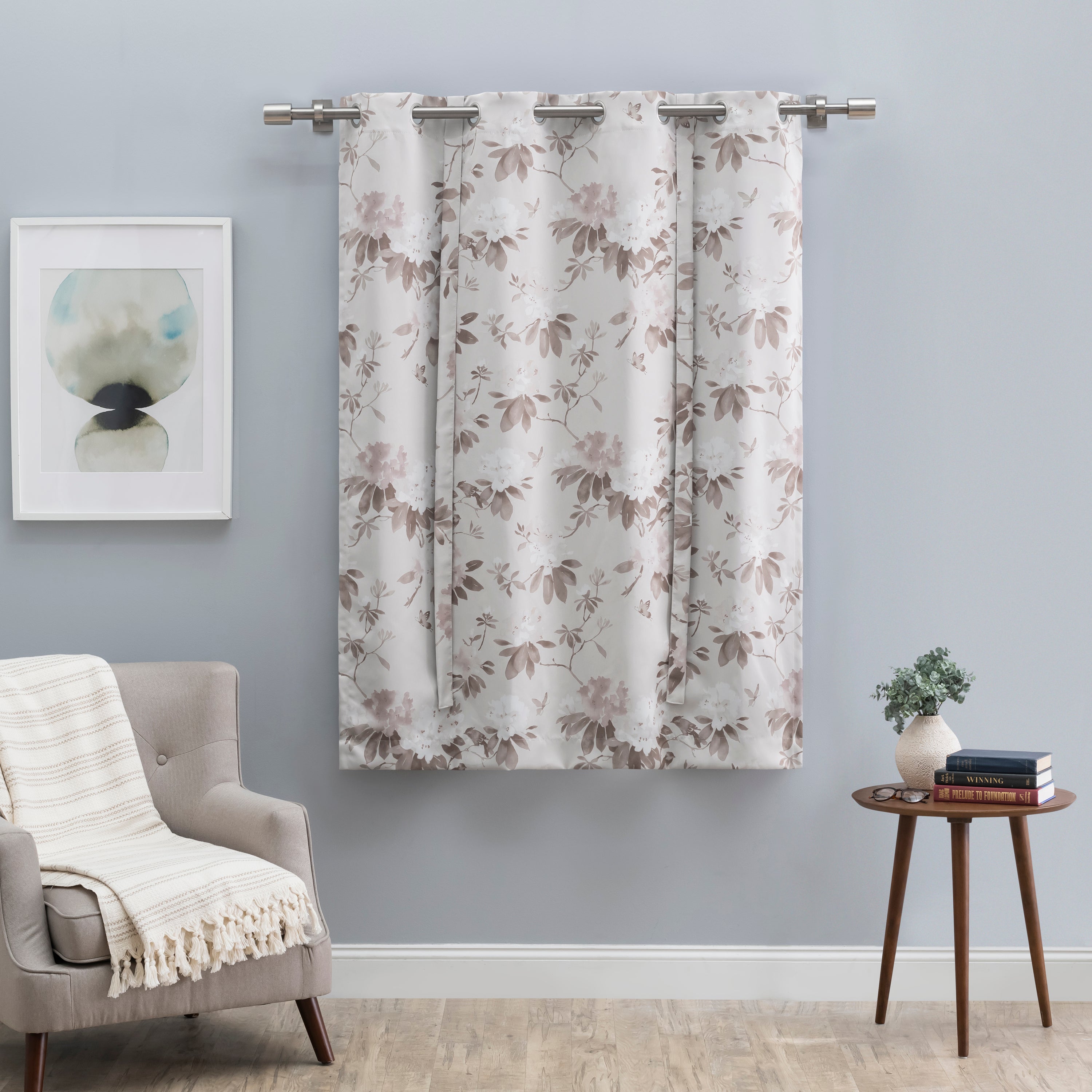 Mystic Garden Floral Blackout Grommet Tie-Up Panel
