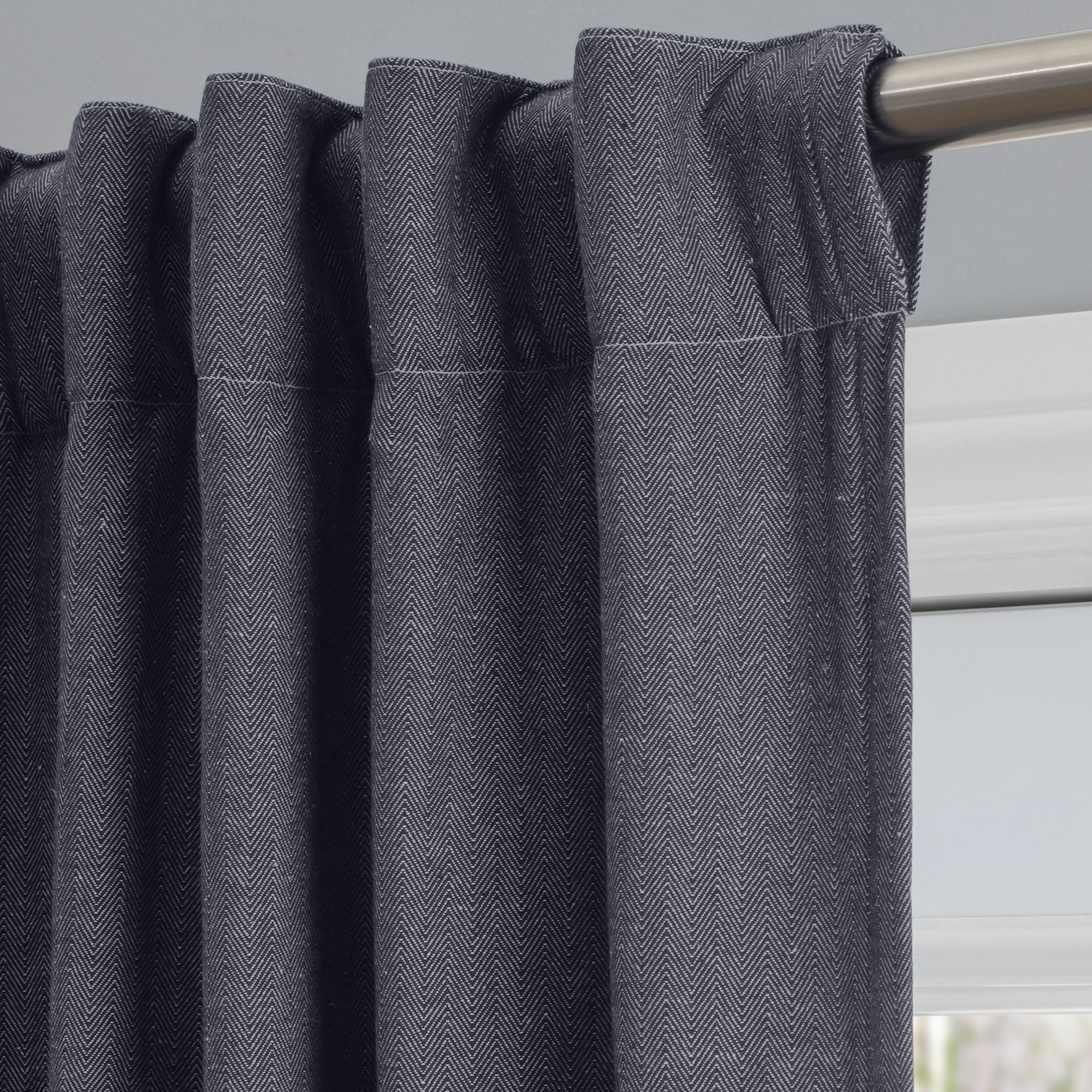 Chevron 80C/20P Sustainable Triple Lined Rod Pocket w/Back Tabs Patio Panel
