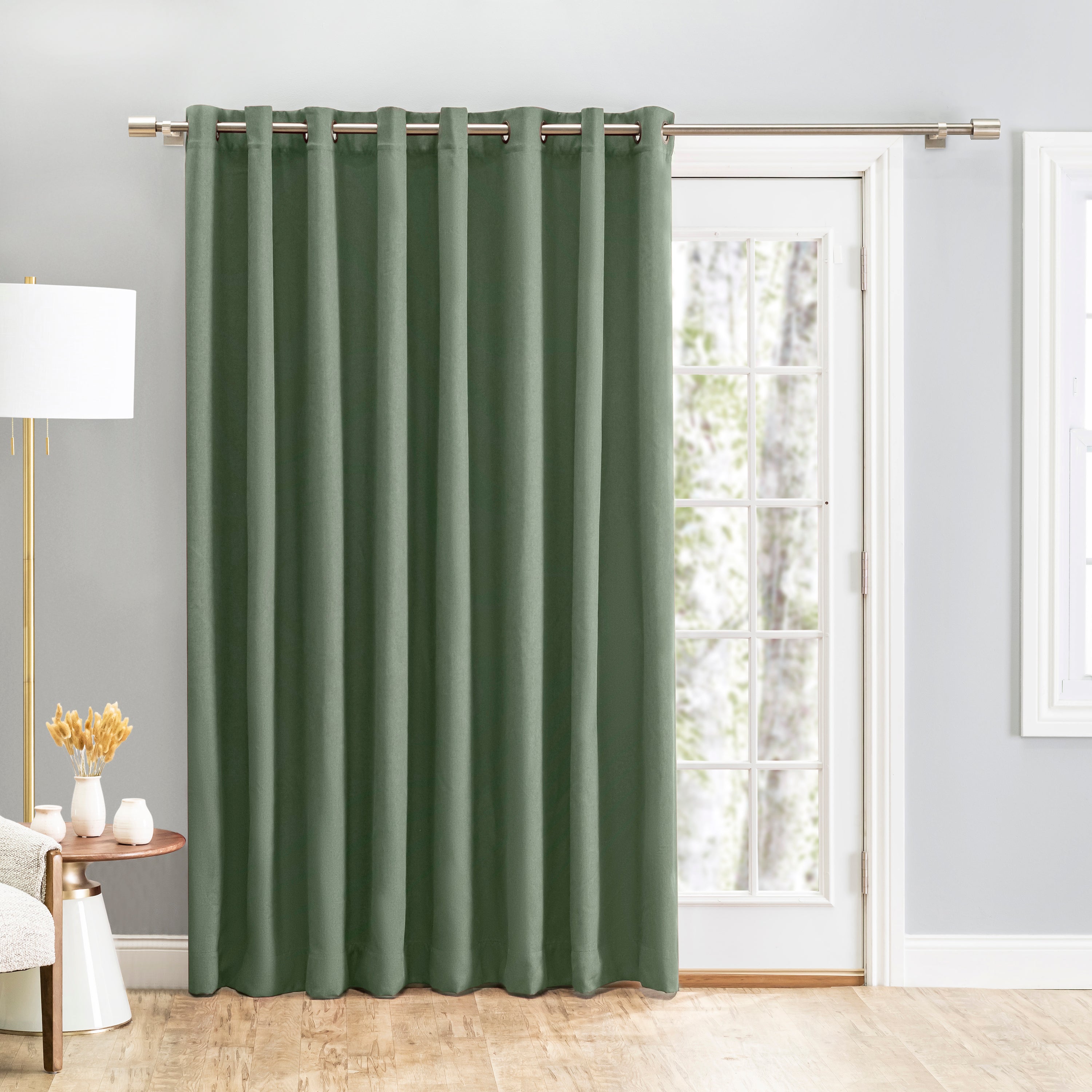 Tacoma Double Black Out Grommet Patio Panel w/Wand