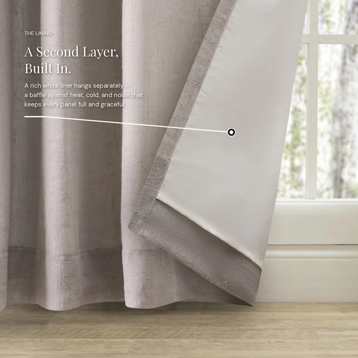 New Castle Lined Grommet Panel
