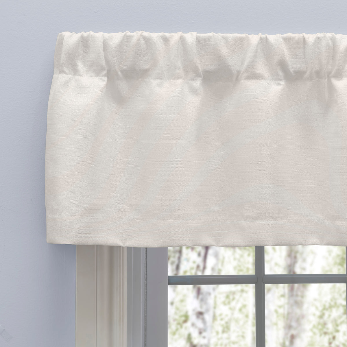 Grasscloth Lined Valance w/3" Rod Pocket