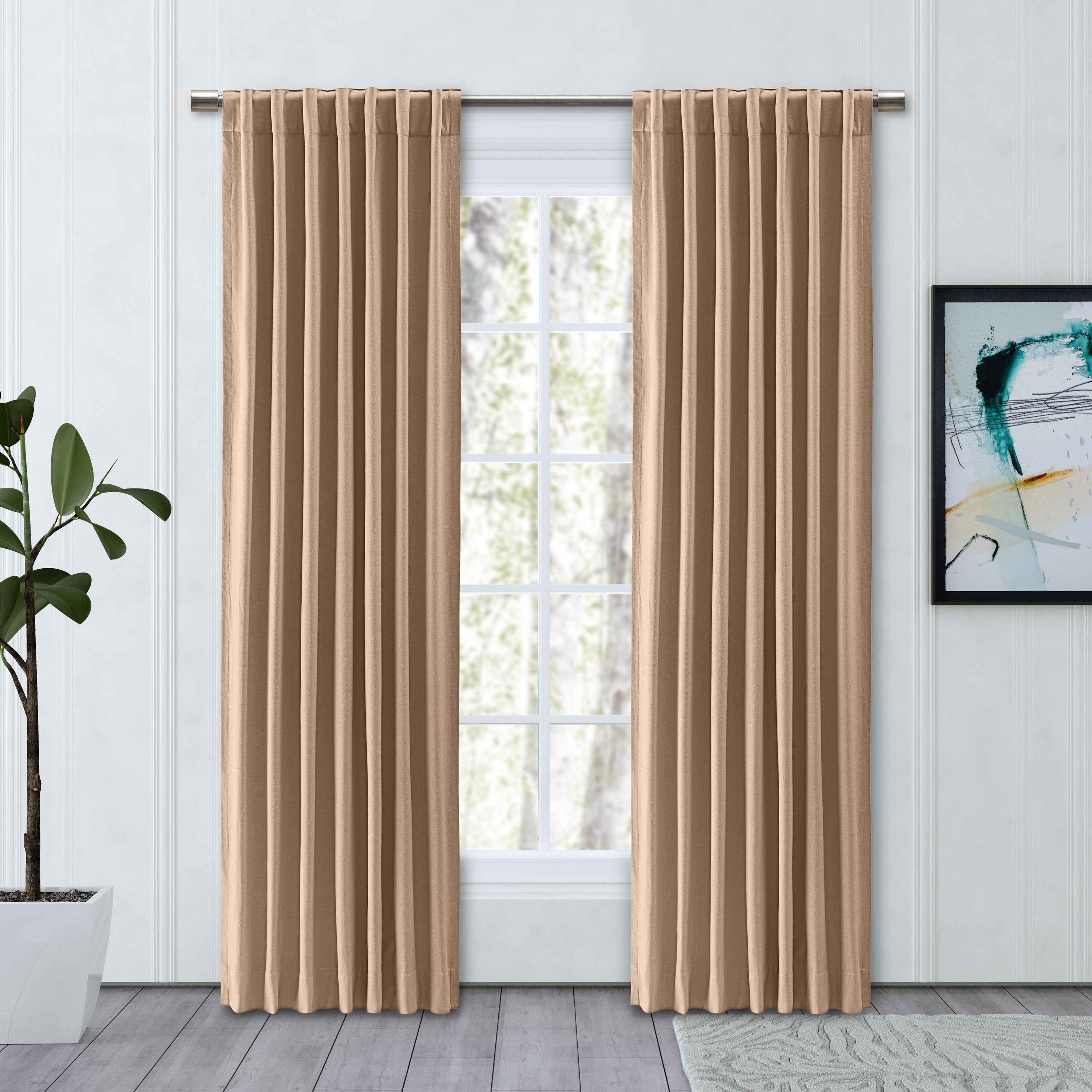 Chevron 80C/20P Sustainable Unlined Rod Pocket w/Back Tabs Panel