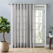 Shannon Sheer Linen Grommet Patio Panel w/Wand