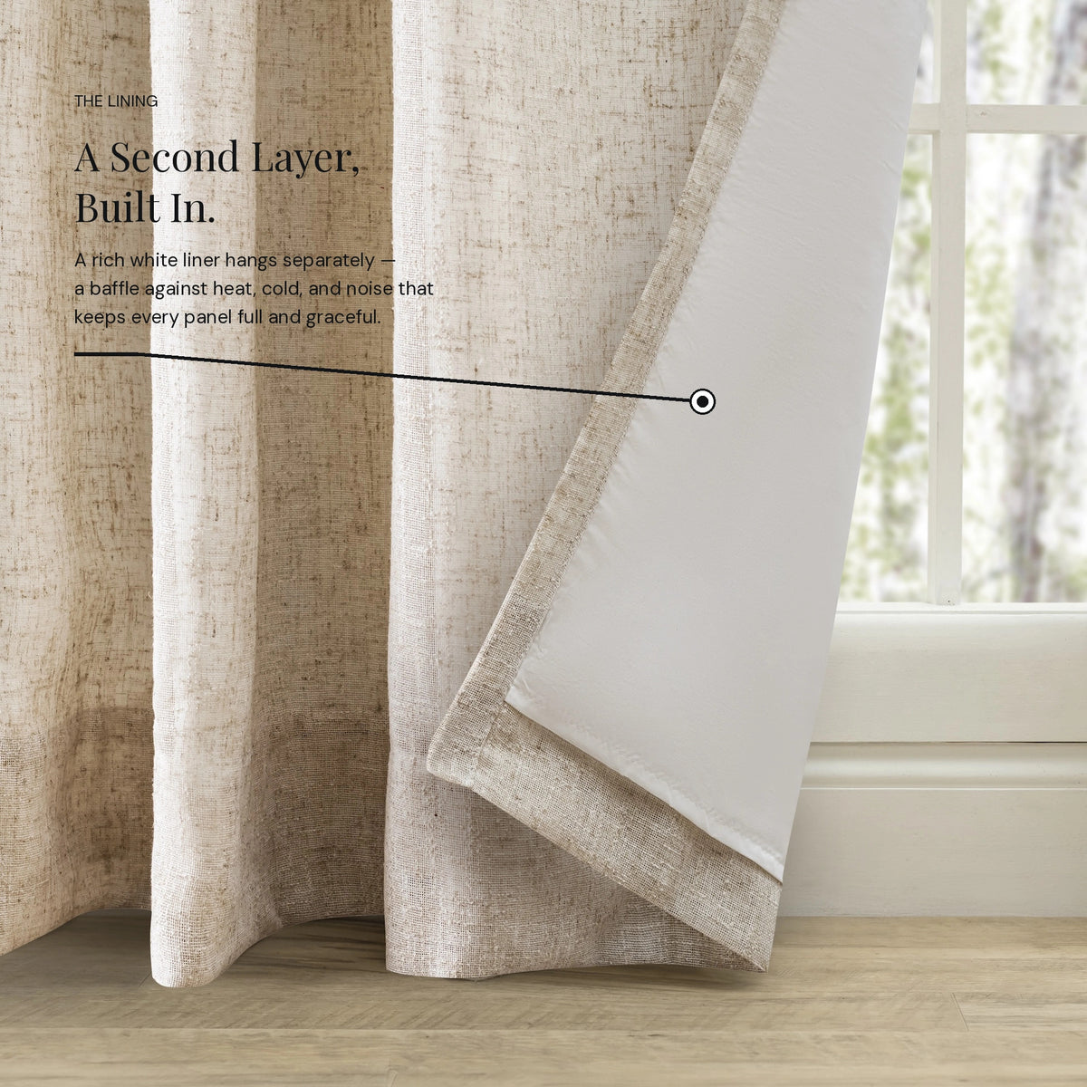 New Castle Lined Grommet Panel