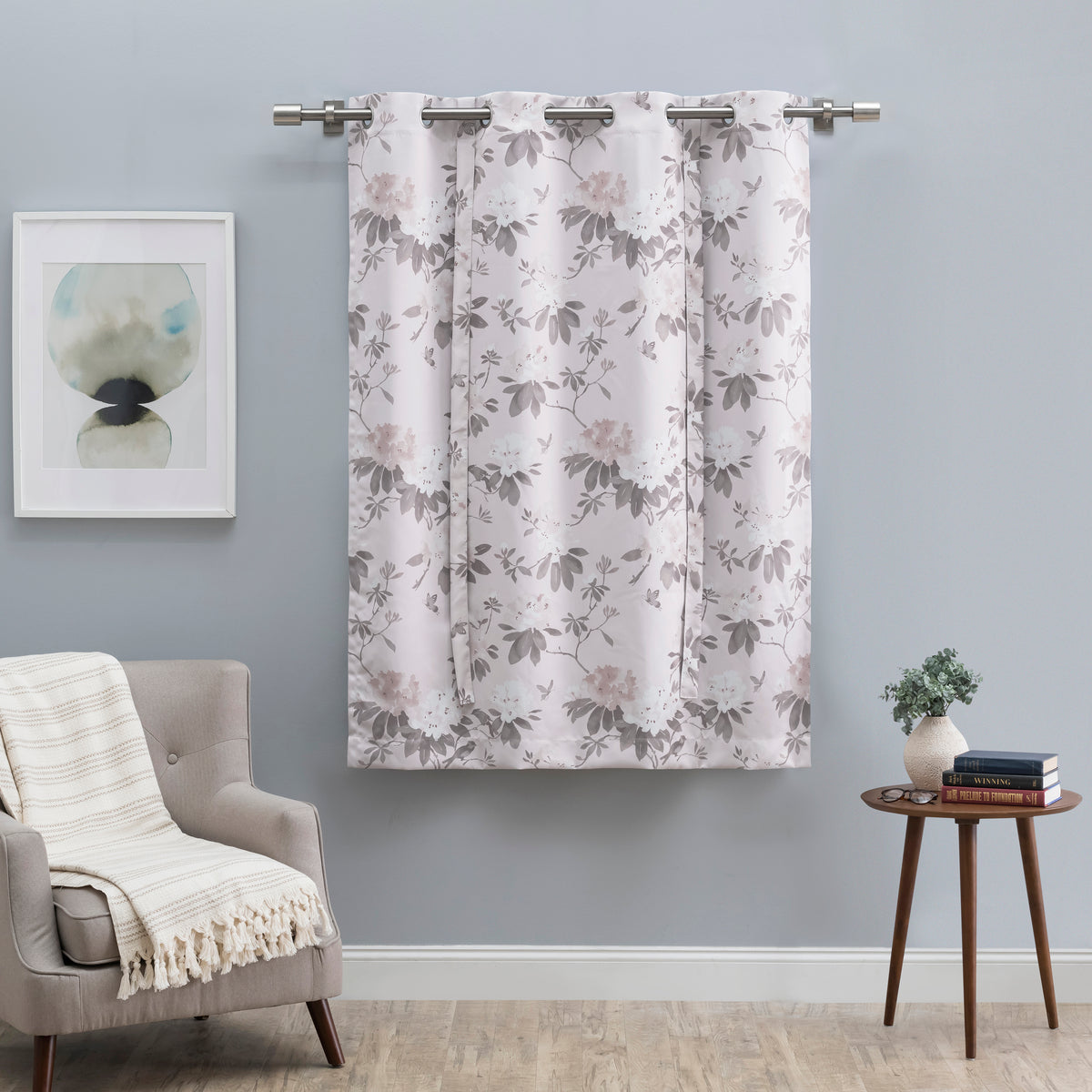 Mystic Garden Floral Blackout Grommet Tie-Up Panel