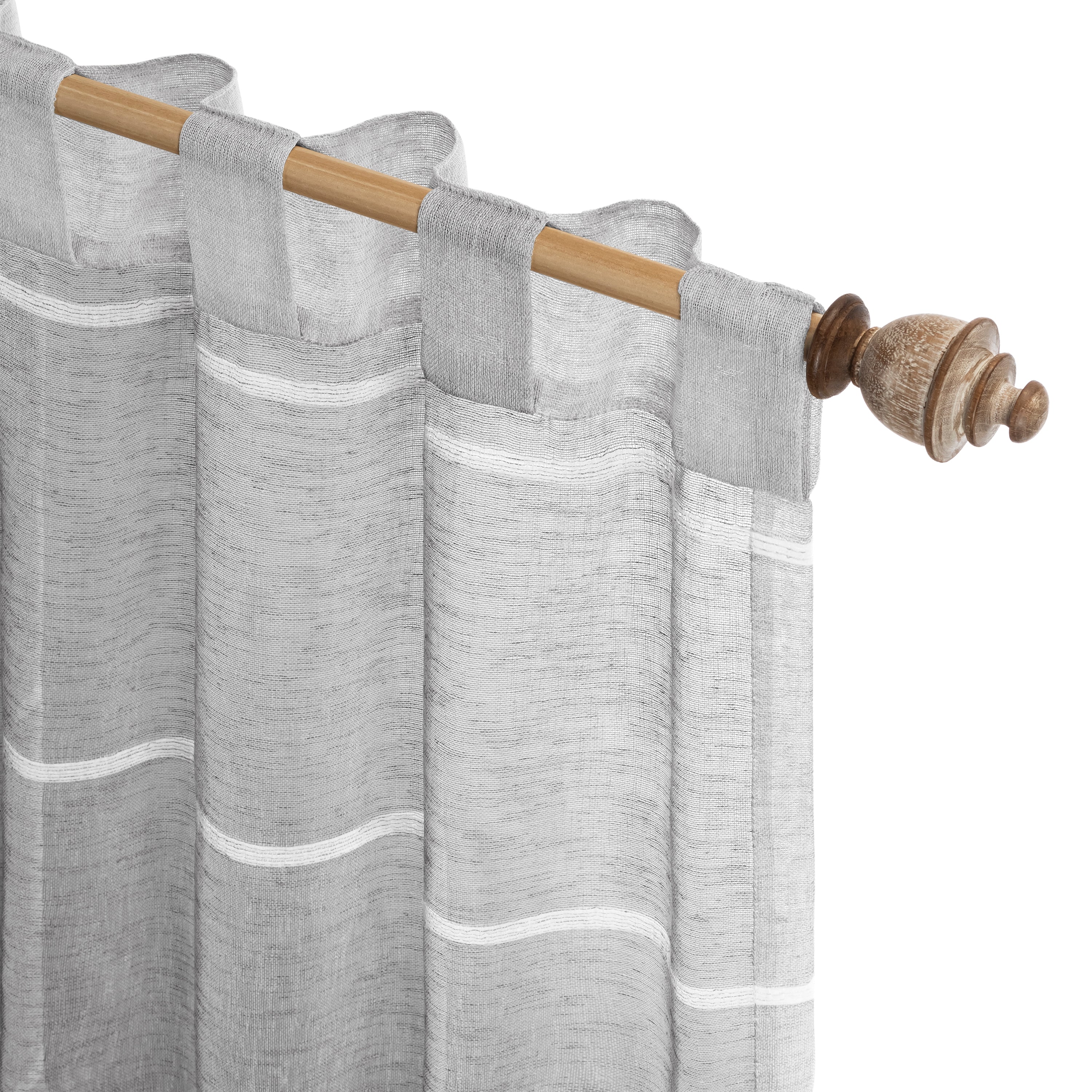 Horizon Stripe Rod Pocket w/Back Tabs Panel