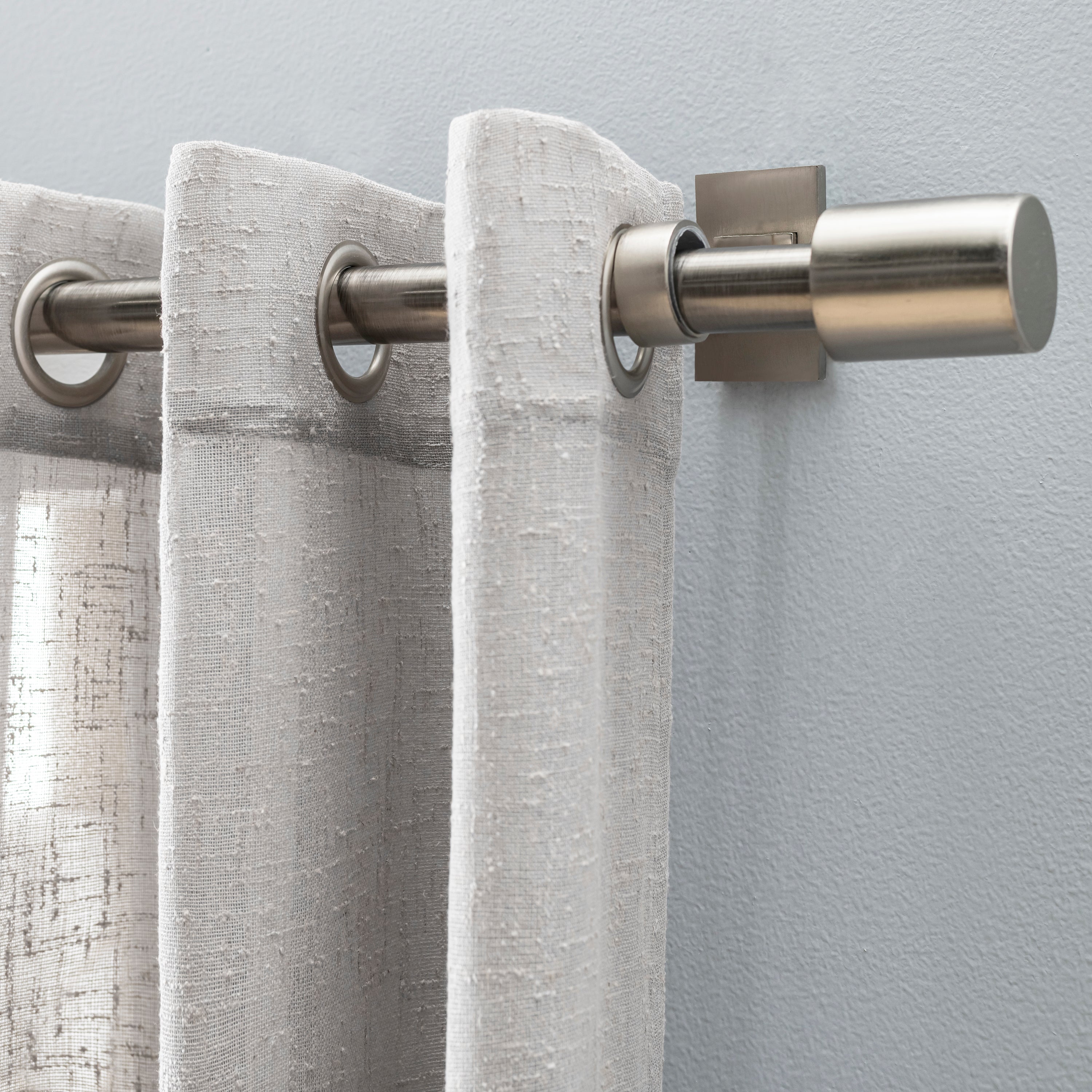 Shannon Sheer Linen Grommet Patio Panel w/Wand