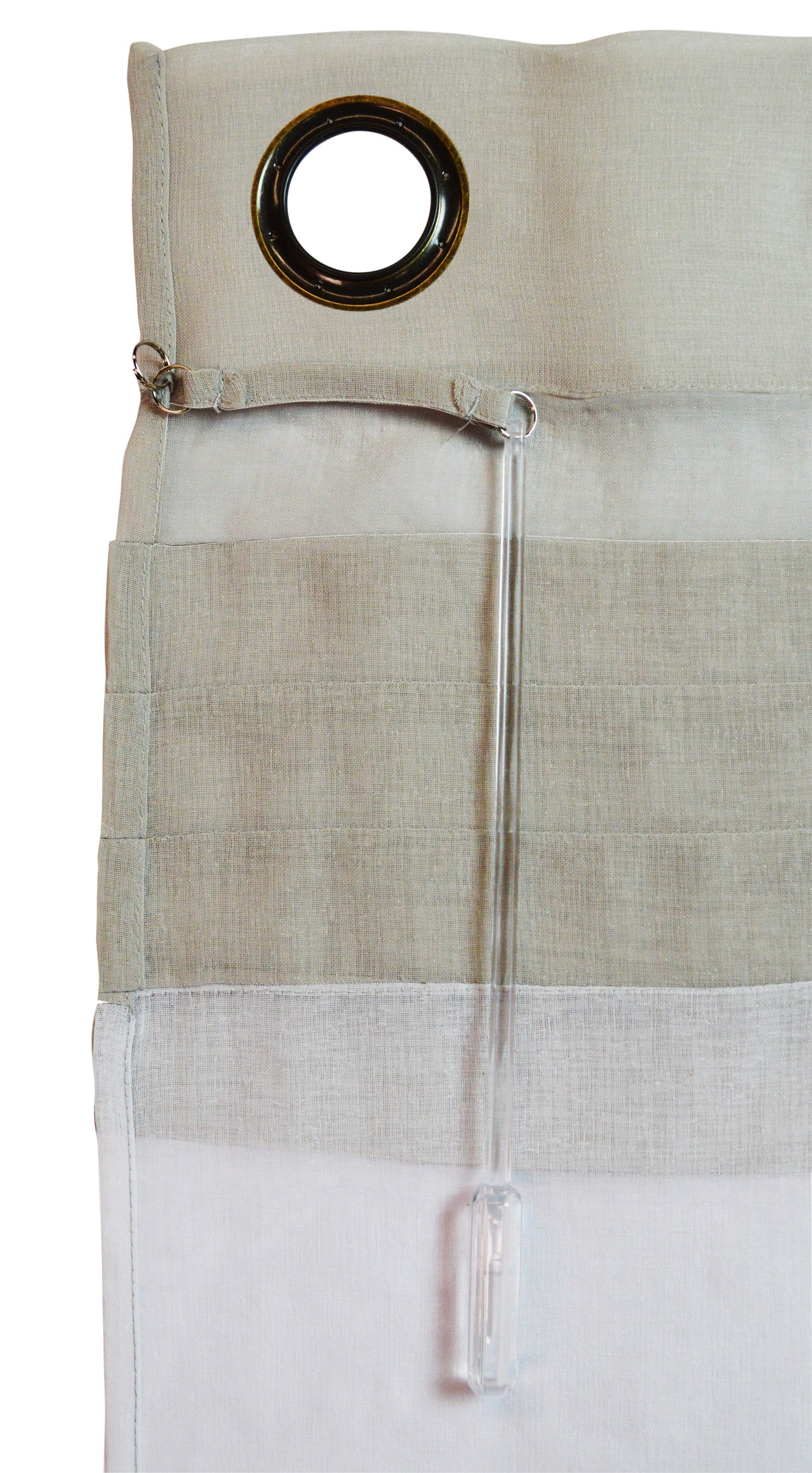 Geneva Pleated Grommet Patio Panel w/Wand