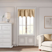Velvet Rod Pocket w/Back Tabs Scalloped Valance w/Backout Lining