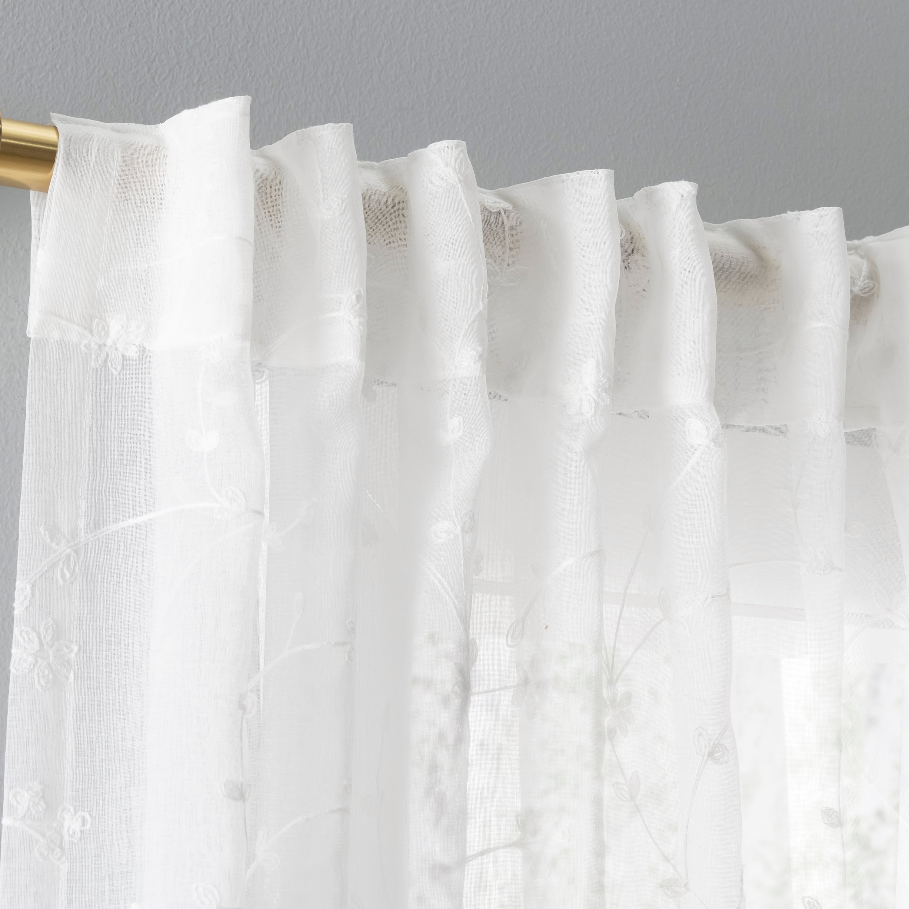 Ricardo Sheer Blossom Rod Pocket with Back Tab Panel