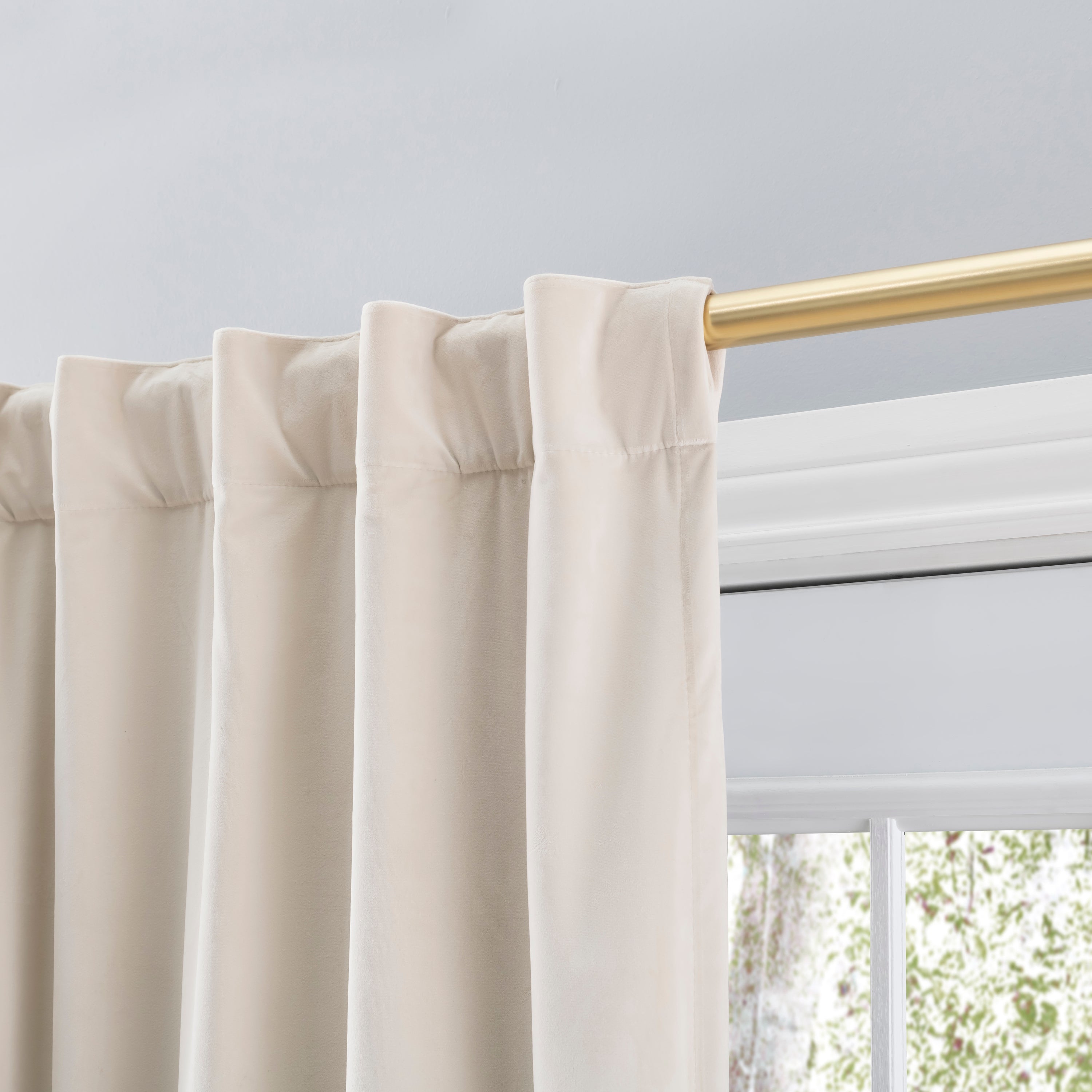 Velvet Rod Pocket w/Back Tabs Patio Panel w/Blackout Lining