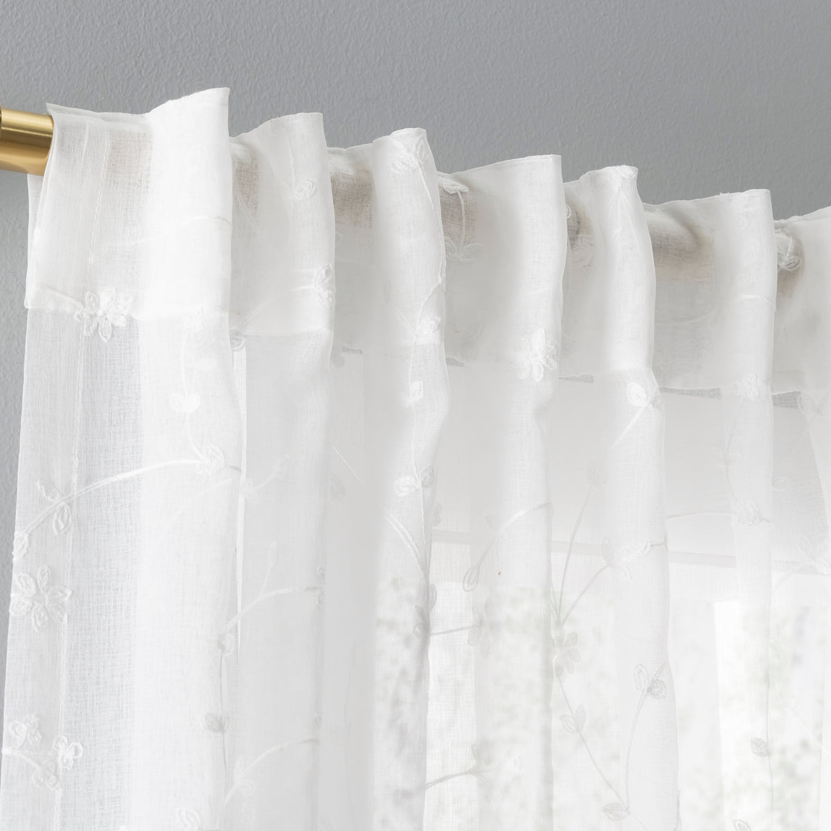 Ricardo Sheer Blossom Rod Pocket with Back Tab Panel