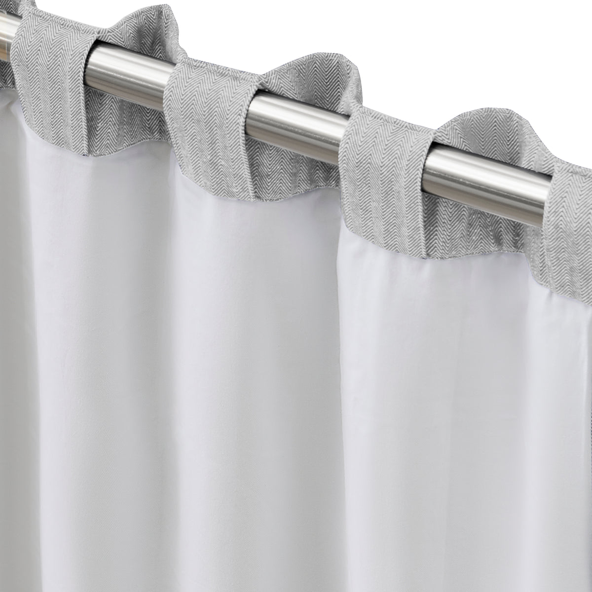 Chevron 80C/20P Sustainable Triple Lined Rod Pocket w/Back Tabs Panel