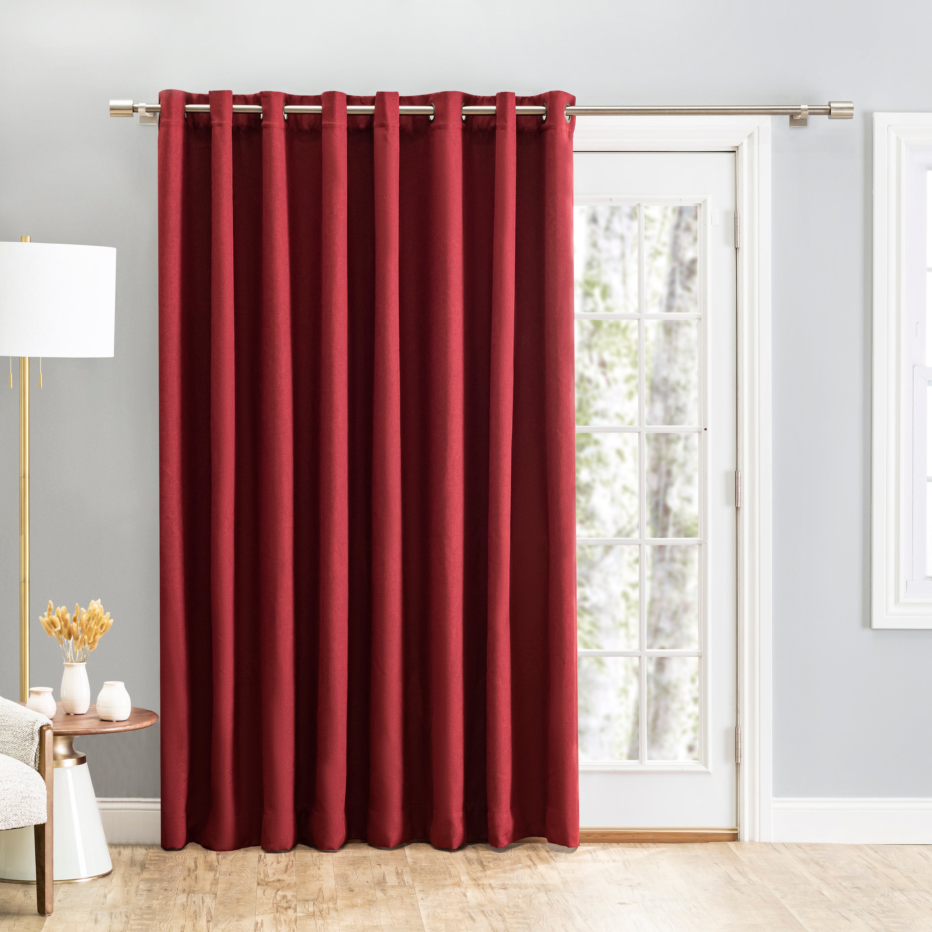 Tacoma Double Black Out Grommet Patio Panel w/Wand