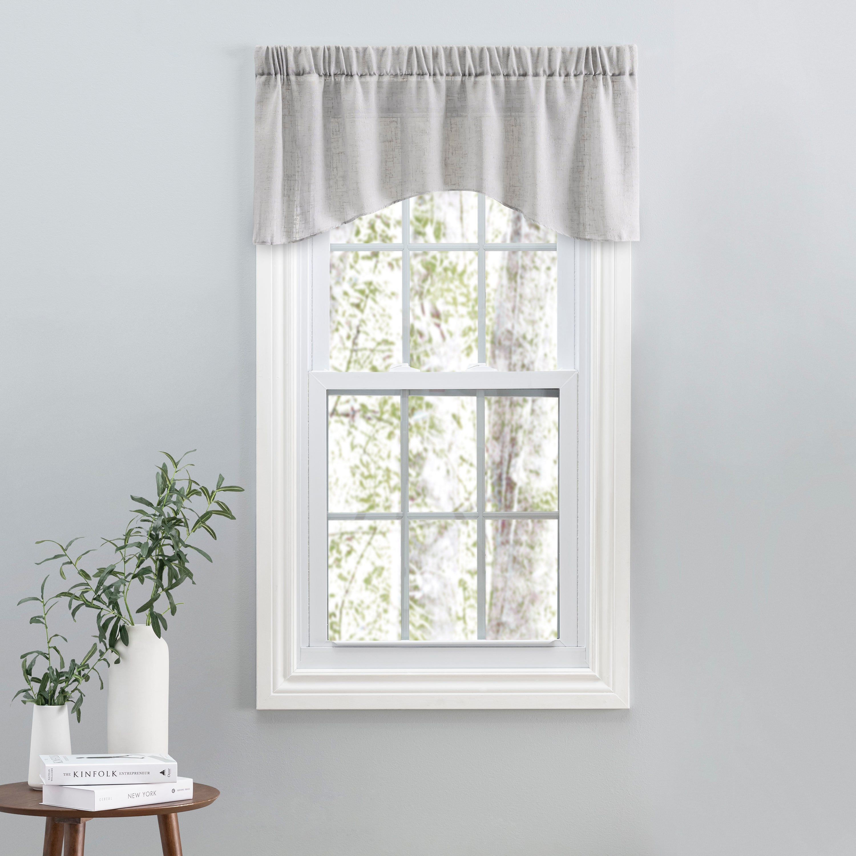 Shannon Sheer Linen Crescent Valance