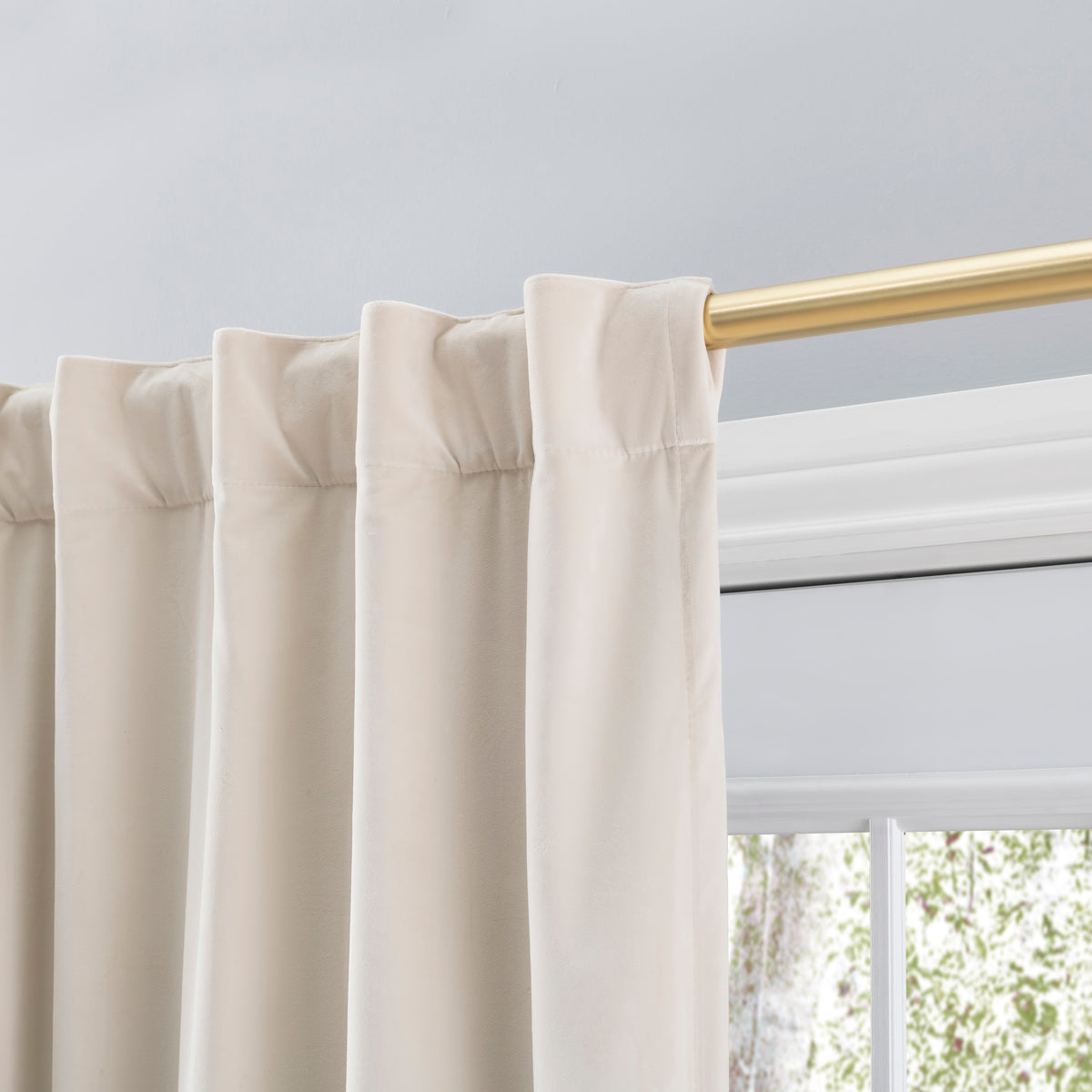 Velvet Rod Pocket w/Back Tabs Patio Panel w/Blackout Lining