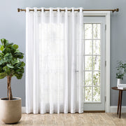 Shannon Sheer Linen Grommet Patio Panel w/Wand