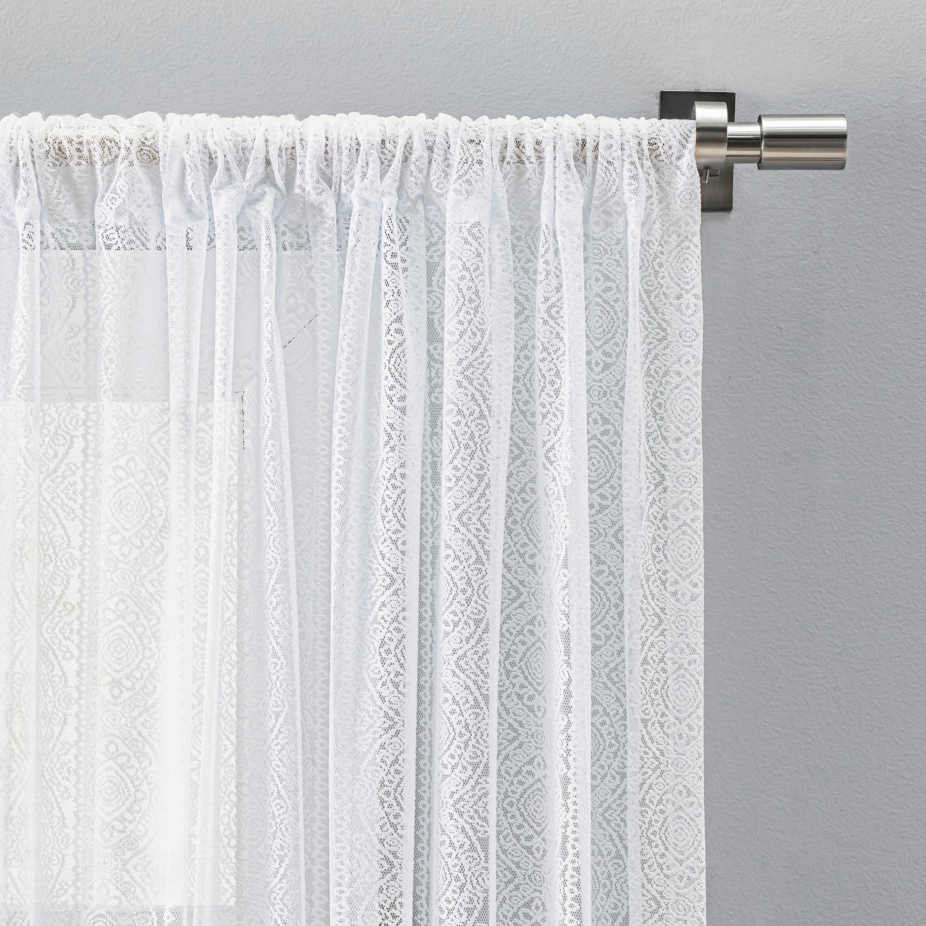 Striped Lace 3" Rod Pocket (No Header) Panel