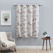 Mystic Garden Floral Blackout Grommet Tie-Up Panel