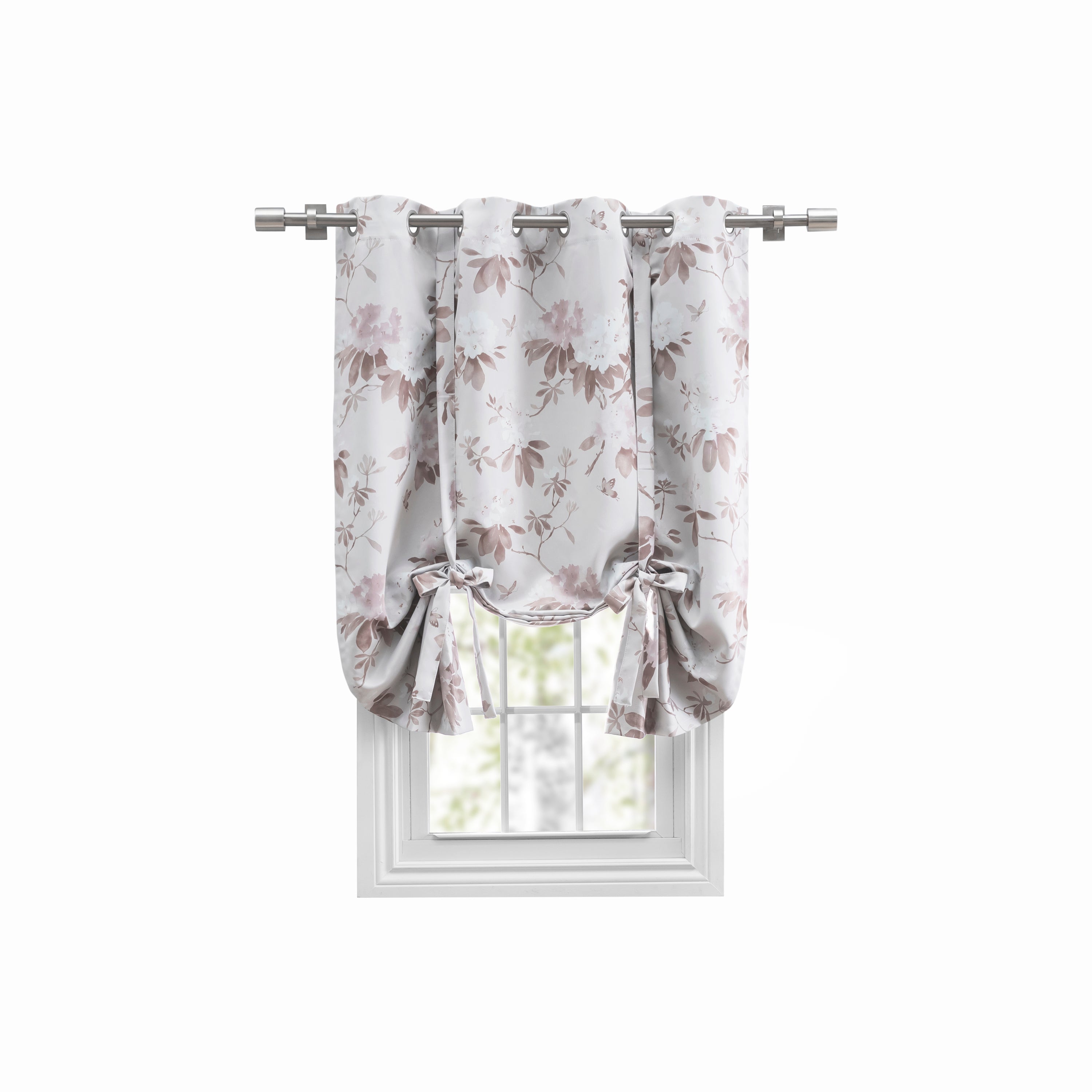 Mystic Garden Floral Blackout Grommet Tie-Up Panel
