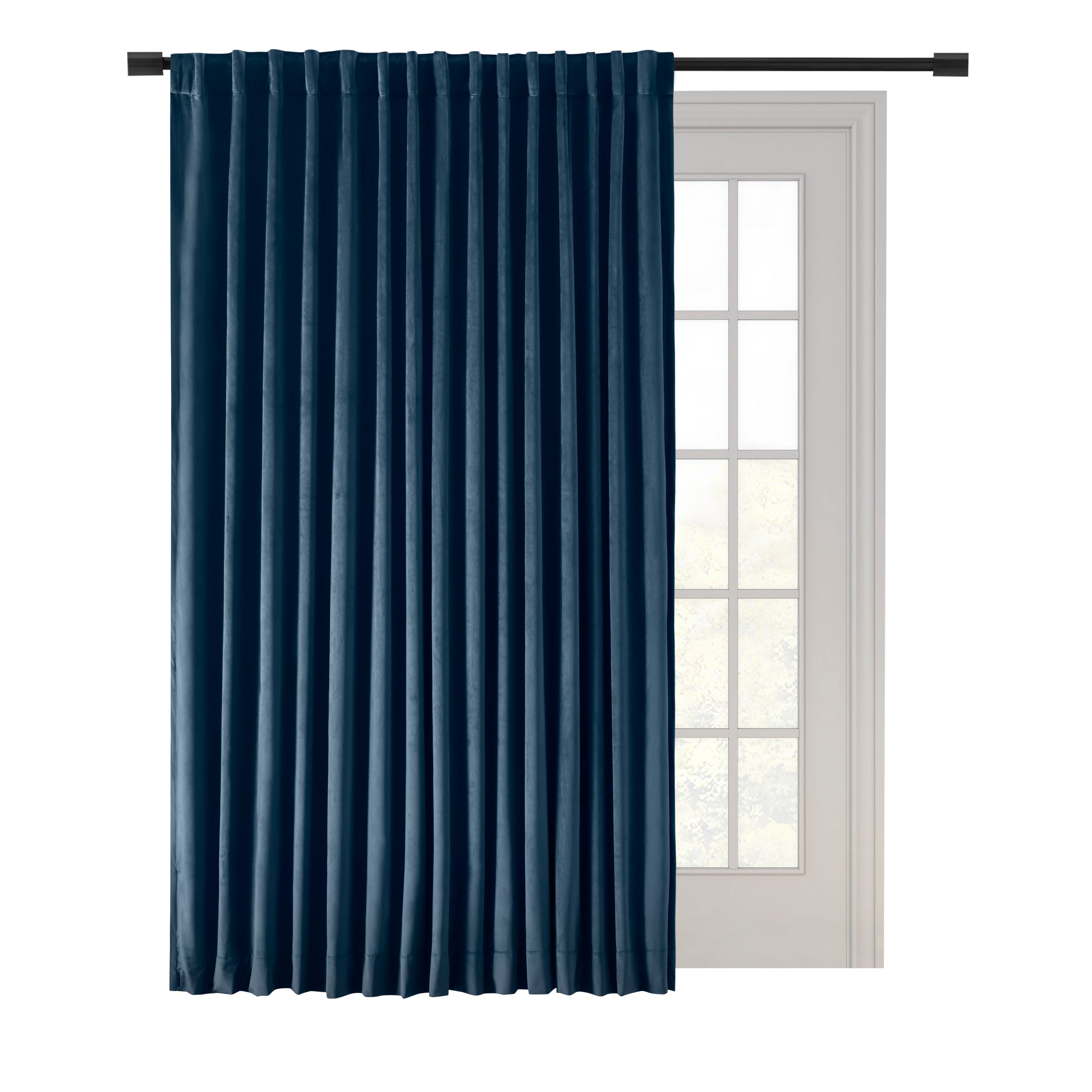 Velvet Rod Pocket w/Back Tabs Patio Panel w/Blackout Lining