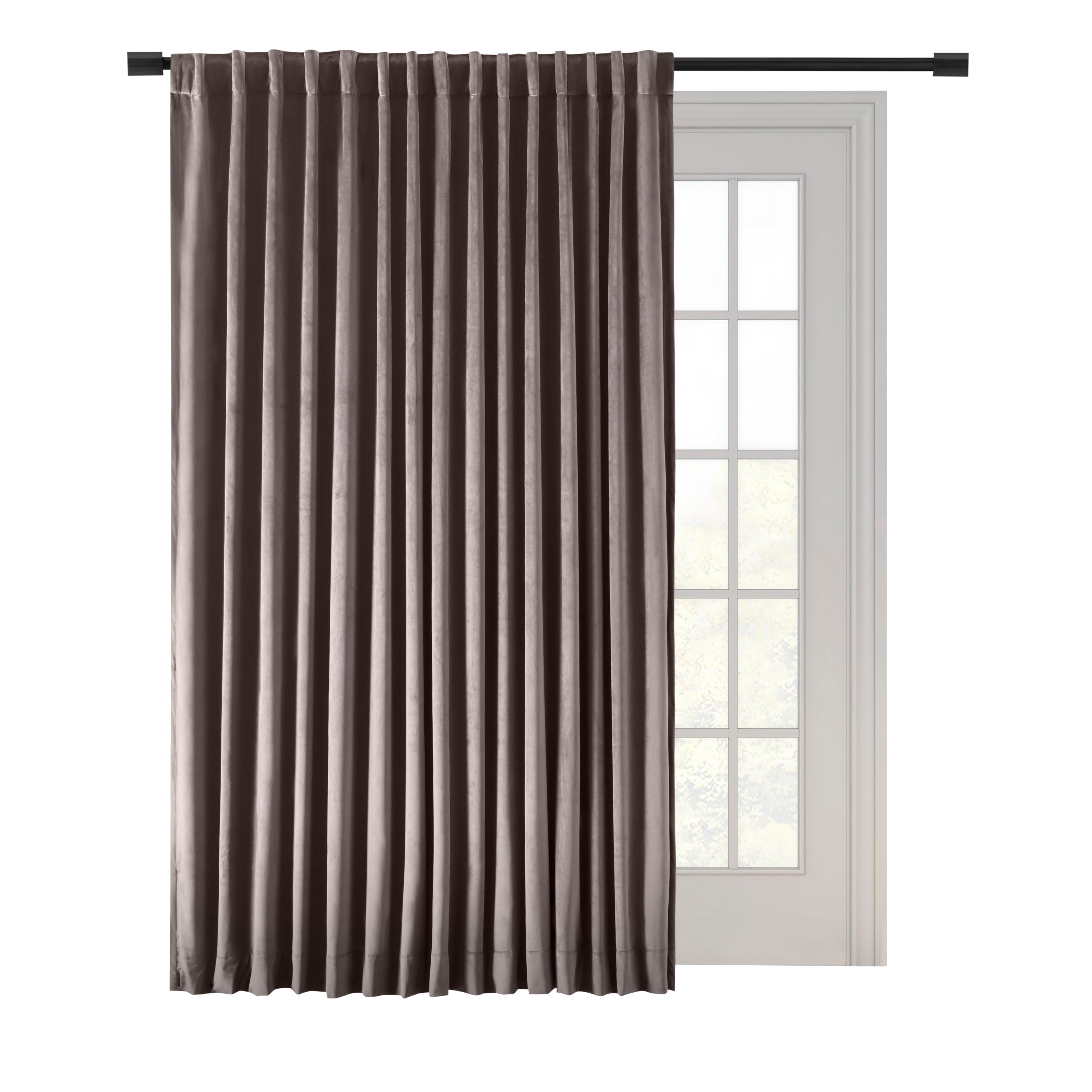 Velvet Rod Pocket w/Back Tabs Patio Panel w/Blackout Lining
