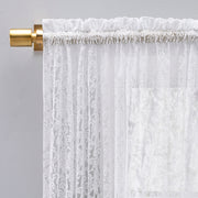 Woven Lace Rod Pocket w/Header Valance