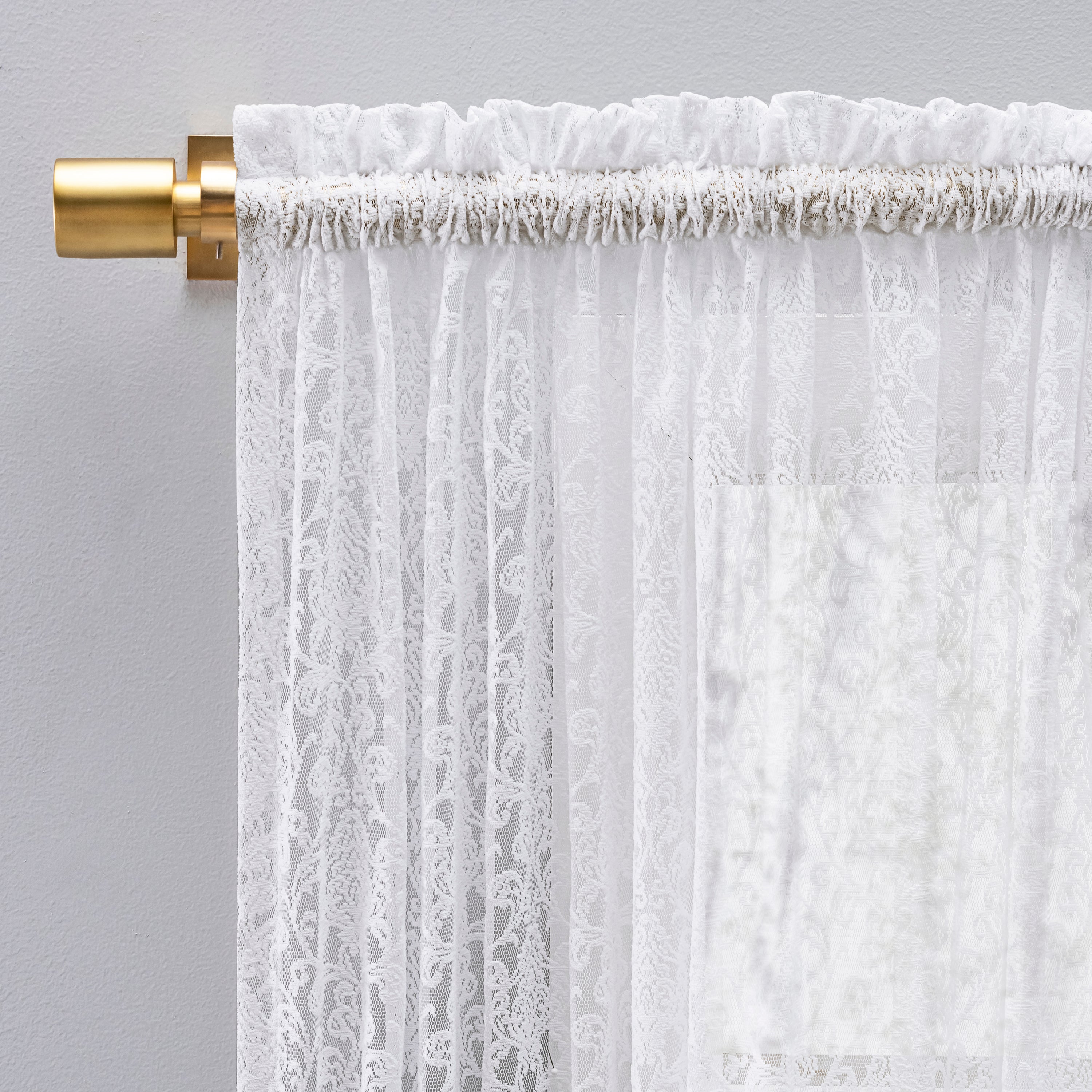Woven Lace Rod Pocket w/Header Panel
